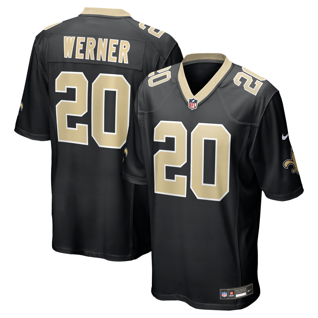 New Orleans Saints Pete Werner Nike Game Jersey - Black