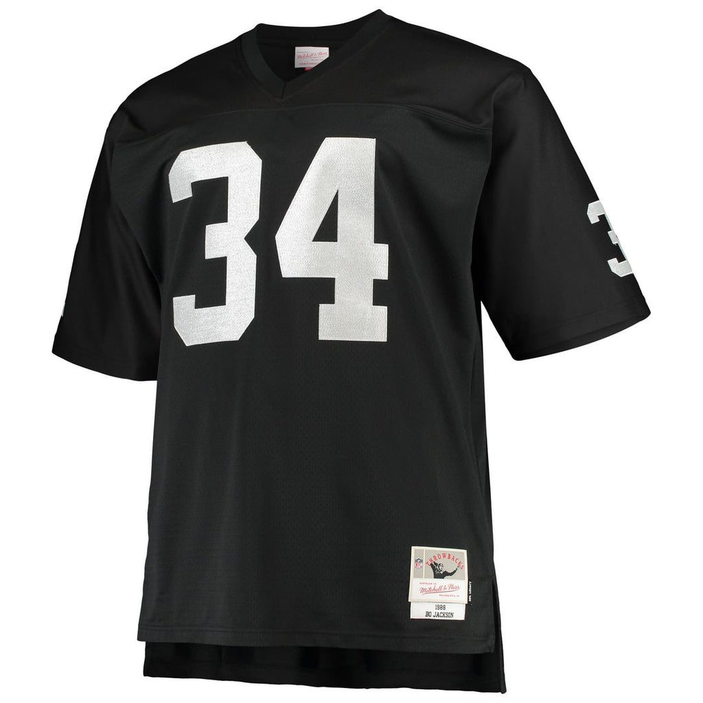 Las Vegas Raiders Bo Jackson Mitchell & Ness Big & Tall 1988 Retired Player Replica Jersey - Black