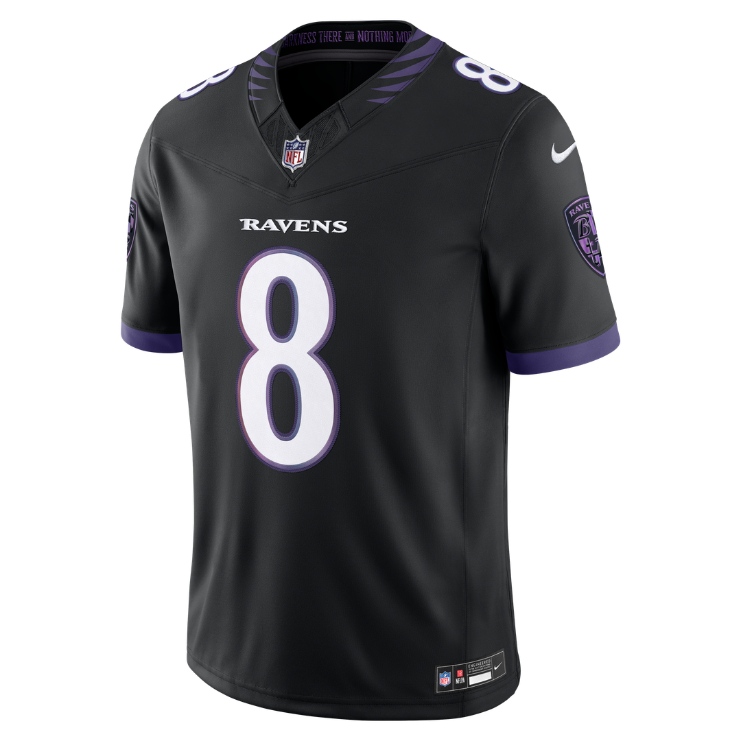 Baltimore Ravens Lamar Jackson Nike Alternate Alternate Vapor F.U.S.E. Stitched Limited Jersey - Black