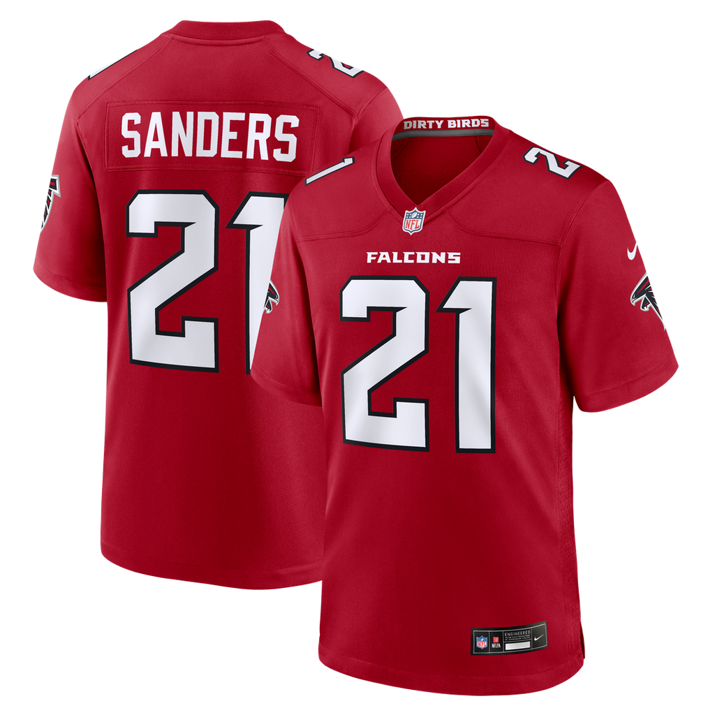 Atlanta Falcons Deion Sanders Nike Retired Player Game Jersey - Red