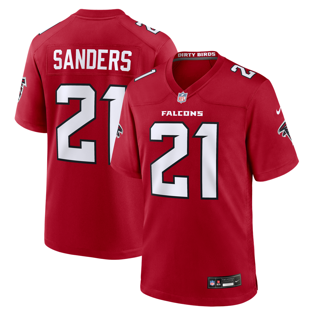 Atlanta Falcons Deion Sanders Nike Retired Player Game Jersey - Red