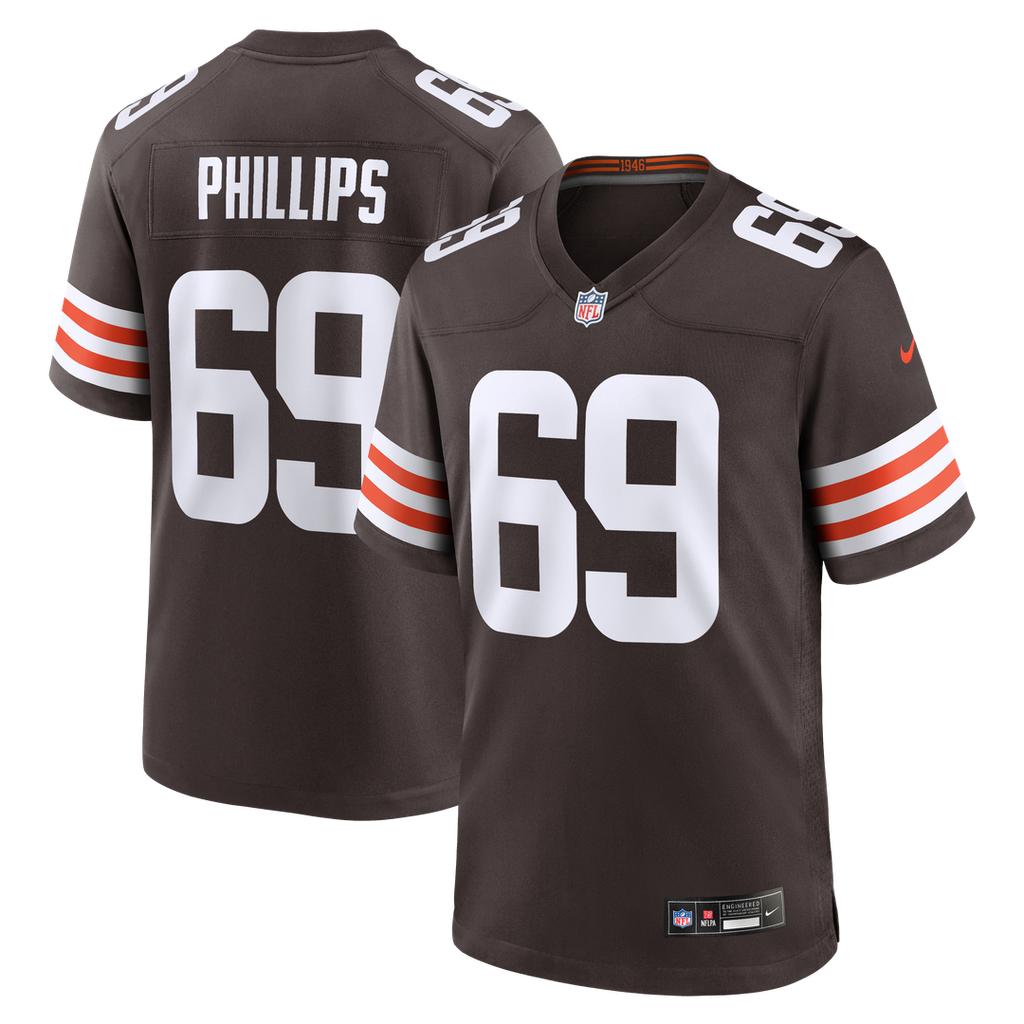 Cleveland Browns Tyre Phillips Nike Team Game Jersey - Brown