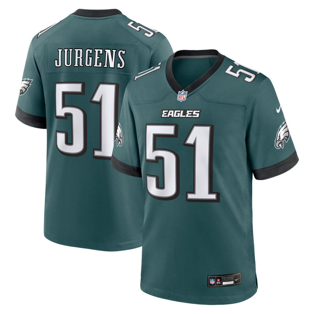 Philadelphia Eagles Cam Jurgens Nike Team Game Jersey - Midnight Green