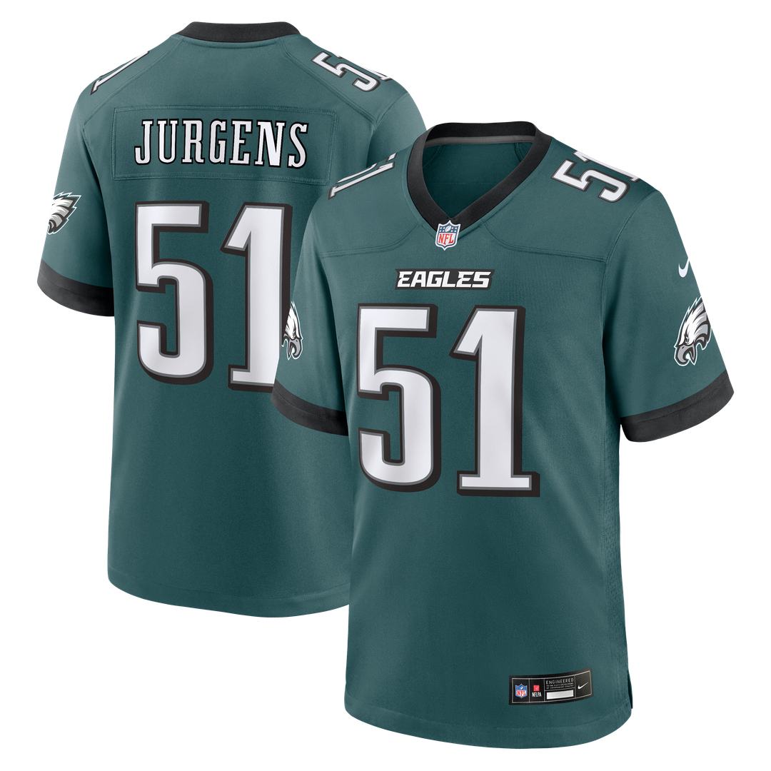 Philadelphia Eagles Cam Jurgens Nike Team Game Jersey - Midnight Green