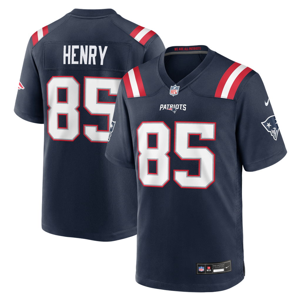 New England Patriots Hunter Henry Nike Team Game Jersey - Navy