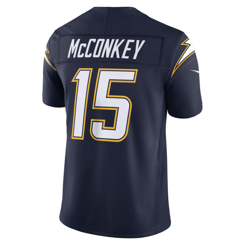 Los Angeles Chargers Ladd McConkey Nike Alternate Super Chargers Vapor F.U.S.E. Stitched Limited Jersey - Navy