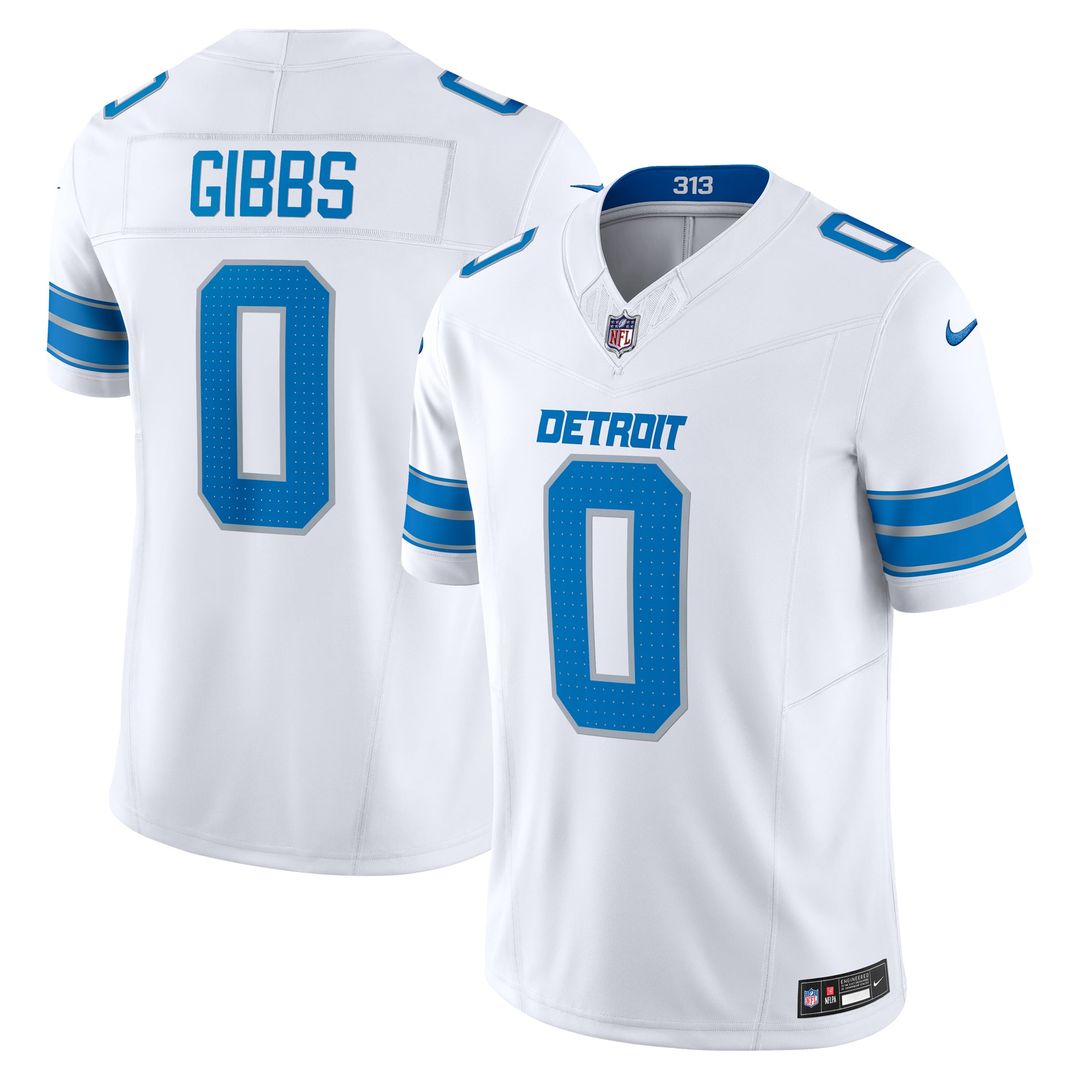 Detroit Lions Jahmyr Gibbs Nike Vapor F.U.S.E. Limited Jersey - White