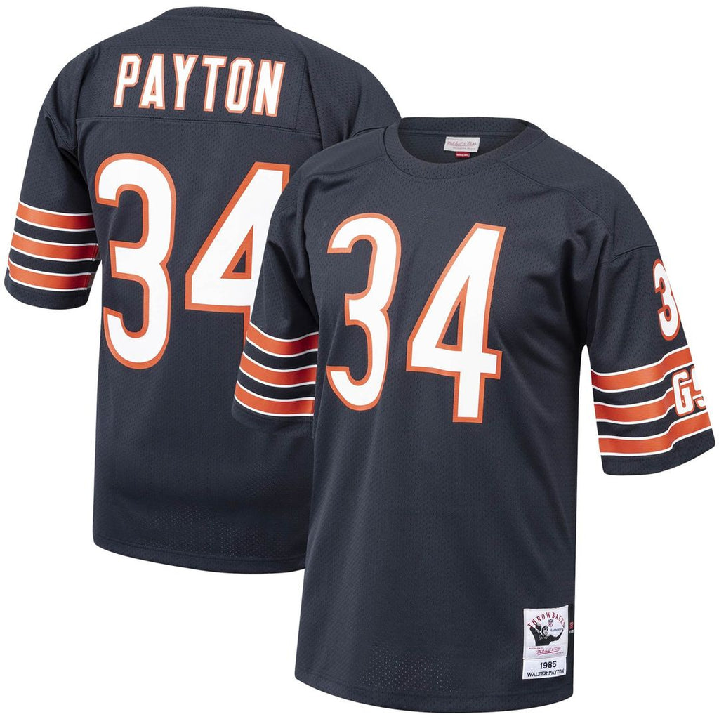 Chicago Bears 1985 Walter Payton Mitchell & Ness Authentic Throwback Retired Player Jersey - Navy
