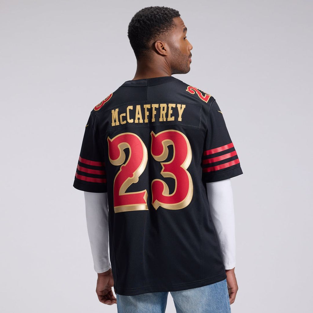 San Francisco 49ers Christian McCaffrey Nike Rivalries Collection Stitched Limited Jersey - Black