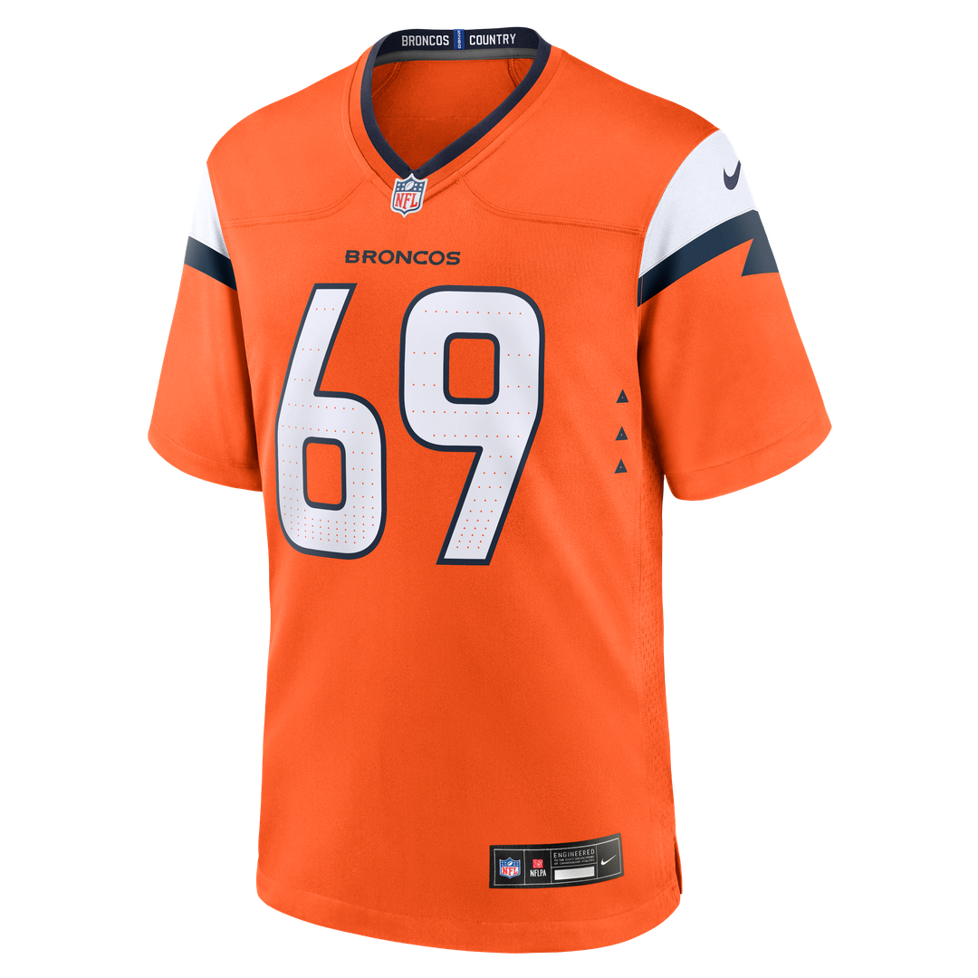 Denver Broncos Mike McGlinchey Nike Team Game Jersey - Orange