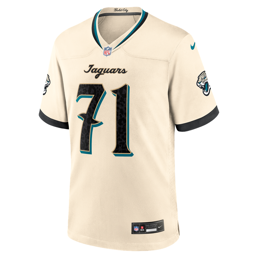 Jacksonville Jaguars Tony Boselli Nike 2026 Rivalries Collection Game Jersey - Natural