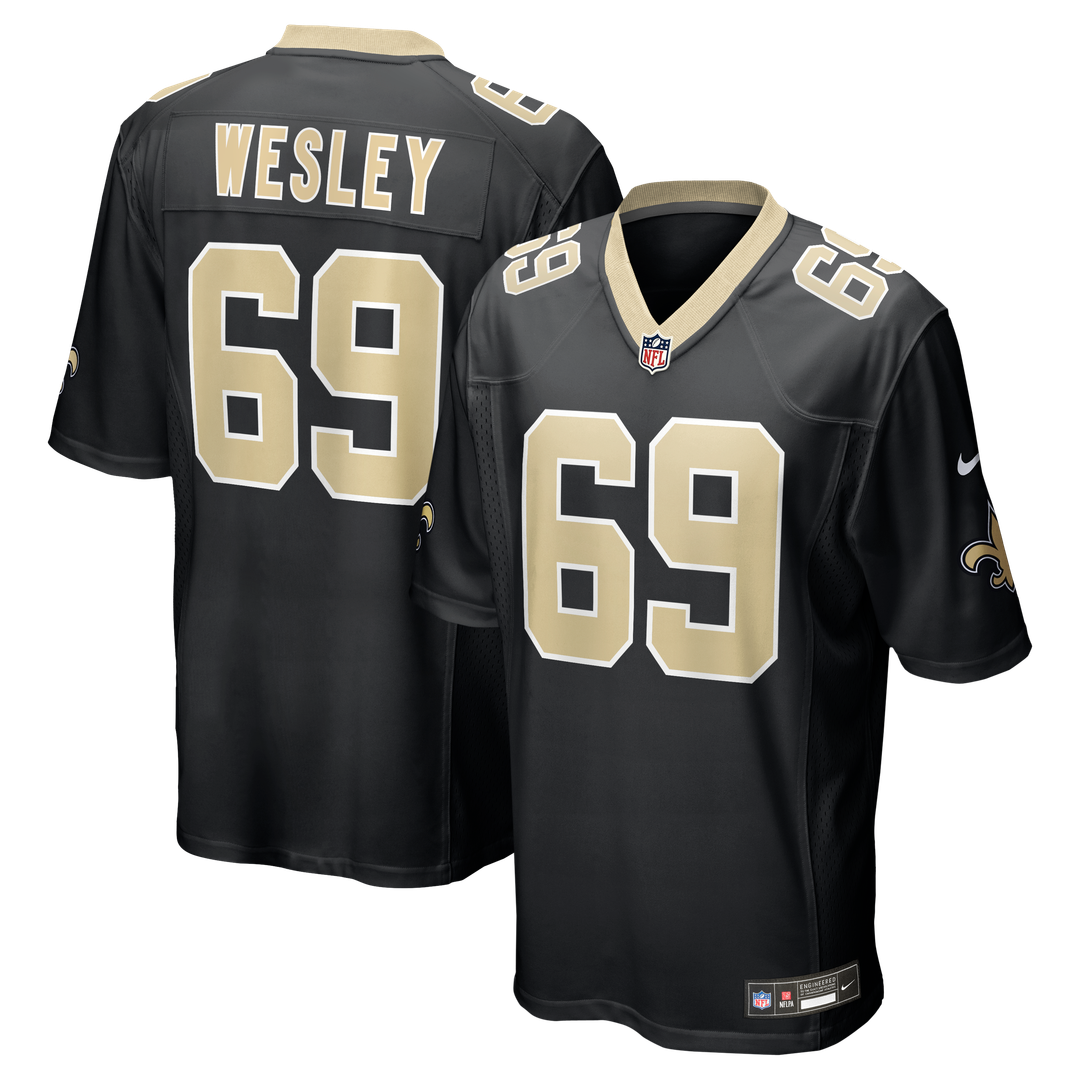 New Orleans Saints Barry Wesley Nike Team Game Jersey - Black