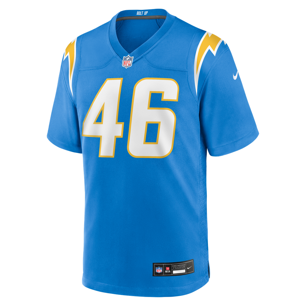 Los Angeles Chargers Nikko Reed Nike Team Game Jersey - Powder Blue