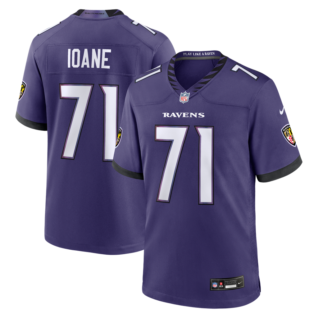 Baltimore Ravens Olaivavega Ioane Nike Team Game Jersey - Purple