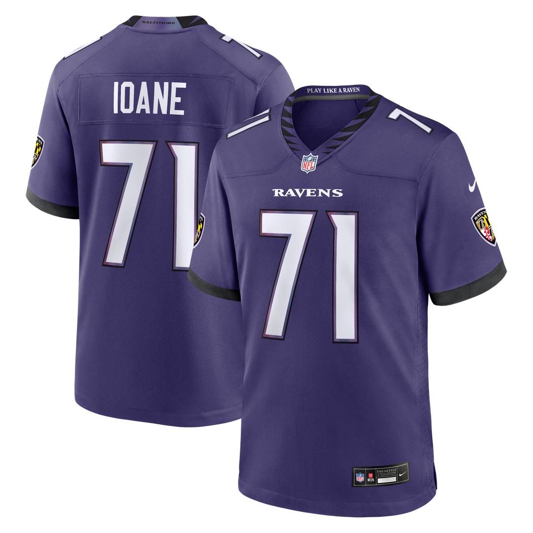Baltimore Ravens Olaivavega Ioane Nike Team Game Jersey - Purple