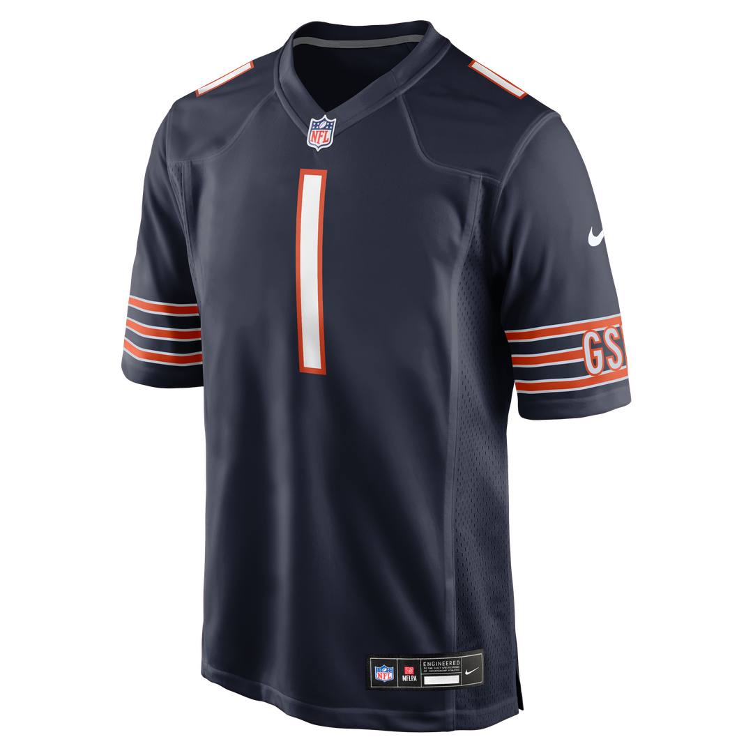 Chicago Bears Number 1 Groom Nike Game Jersey - Navy