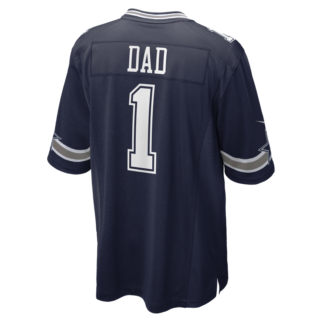 Dallas Cowboys Number 1 Dad Nike Game Jersey - Navy