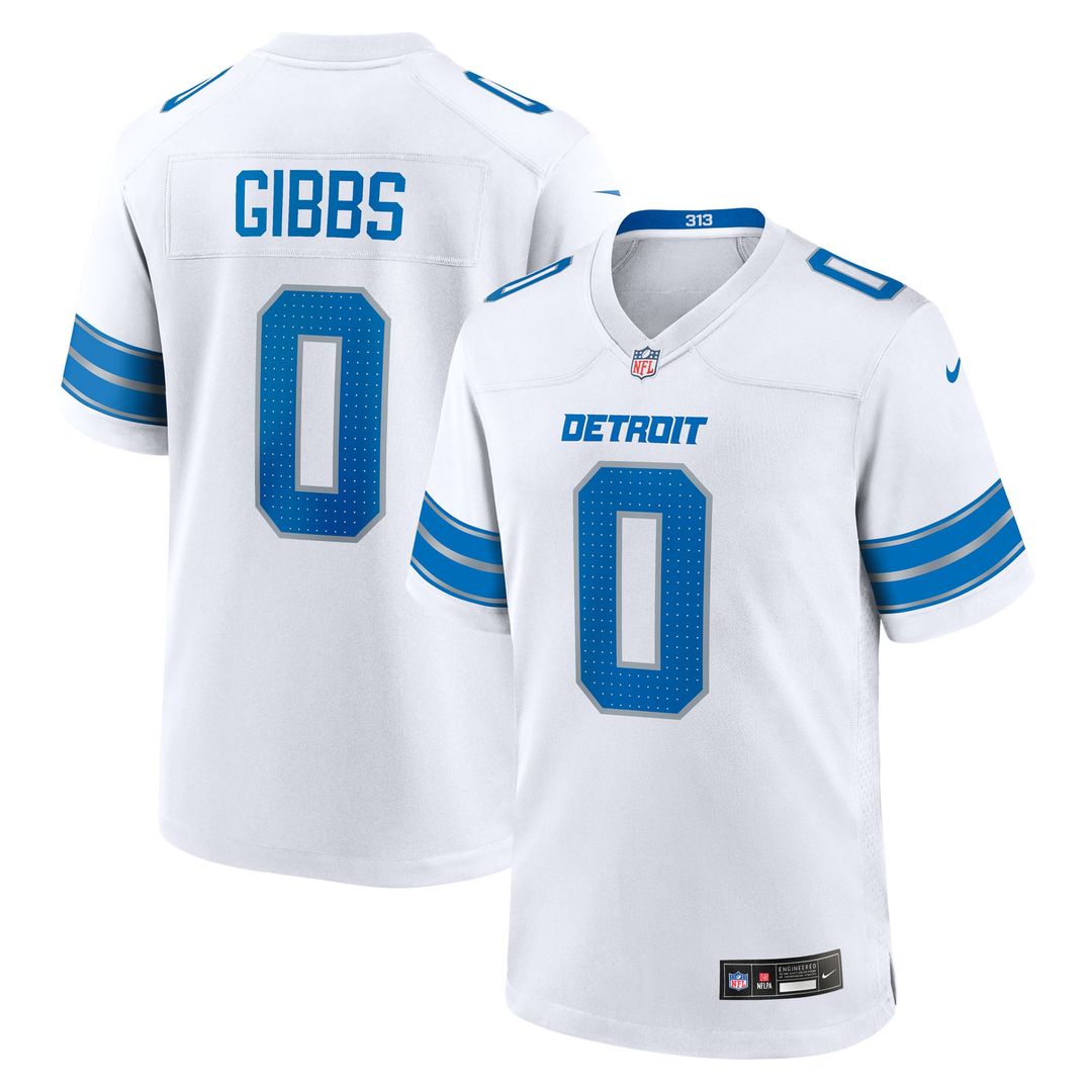 Detroit Lions Jahmyr Gibbs Nike 2nd Alternate Game Player Jersey - Black