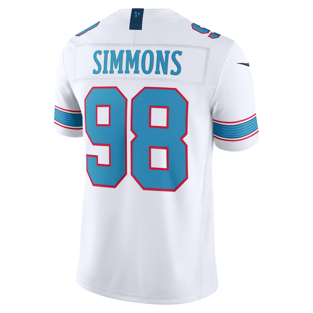 Tennessee Titans Jeffery Simmons Nike Vapor F.U.S.E. Stitched Limited Jersey - White