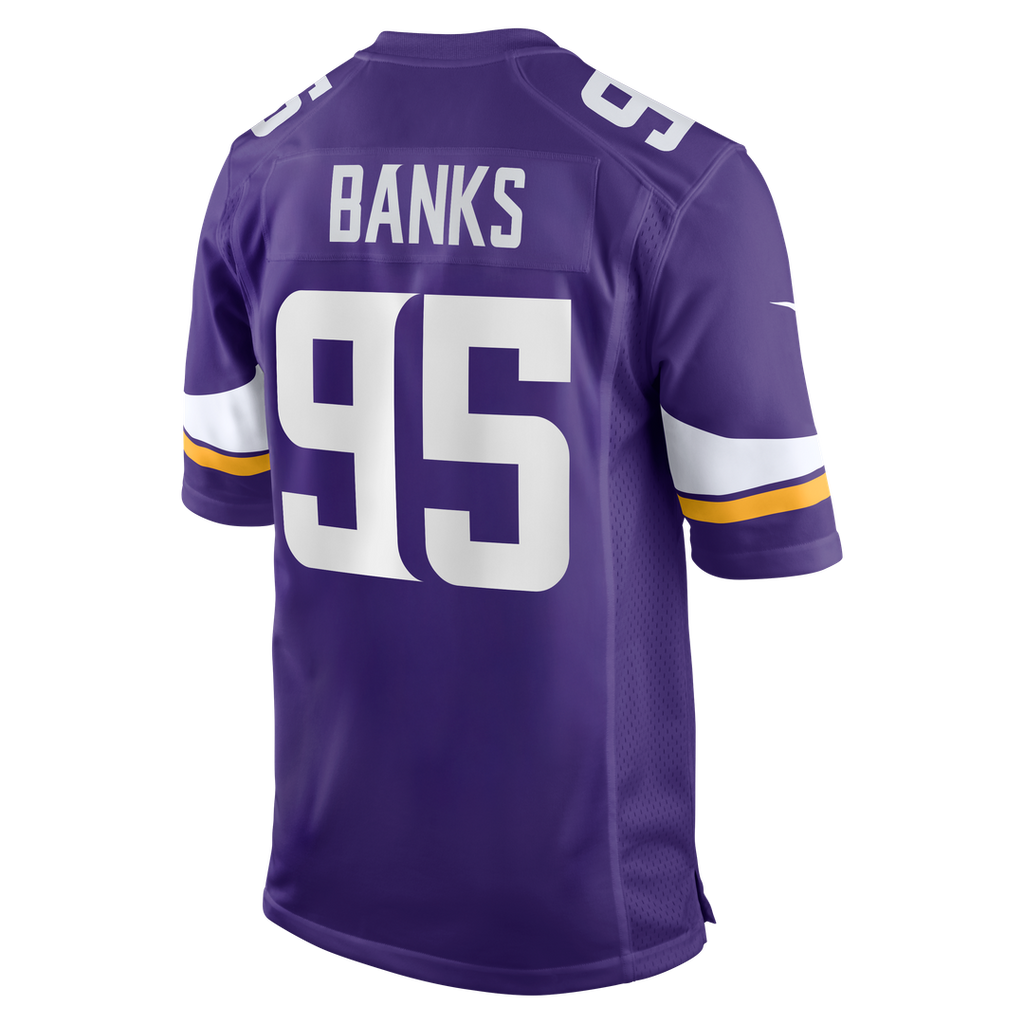 Minnesota Vikings Caleb Banks Nike Team Game Jersey - Purple