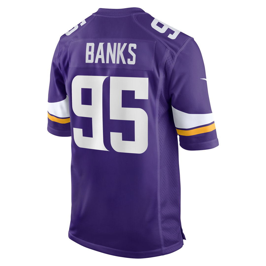 Minnesota Vikings Caleb Banks Nike Team Game Jersey - Purple