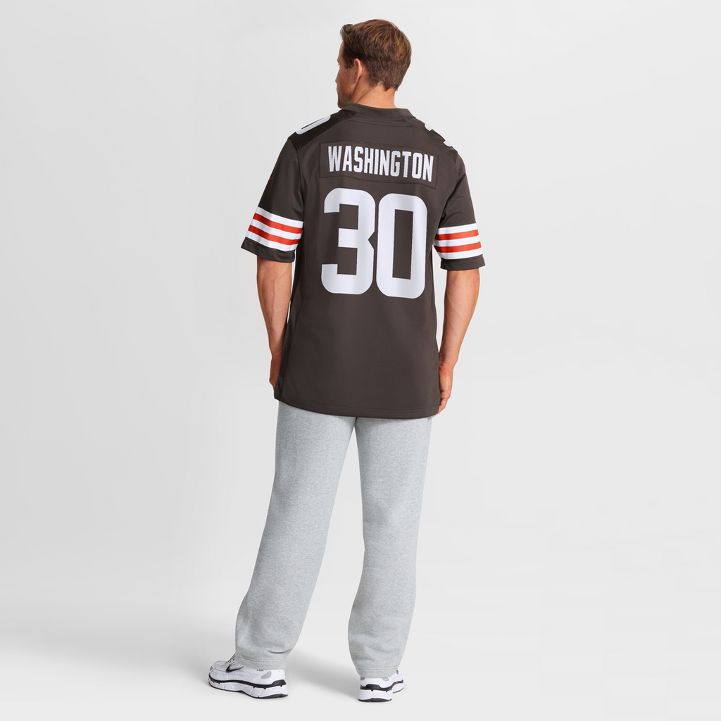 Cleveland Browns Zion Washington Nike Team Game Jersey - Brown
