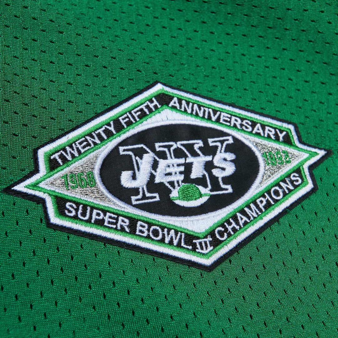 New York Jets Boomer Esiason Mitchell & Ness 1993 Authentic Throwback Retired Player Pocket Jersey - Kelly Green