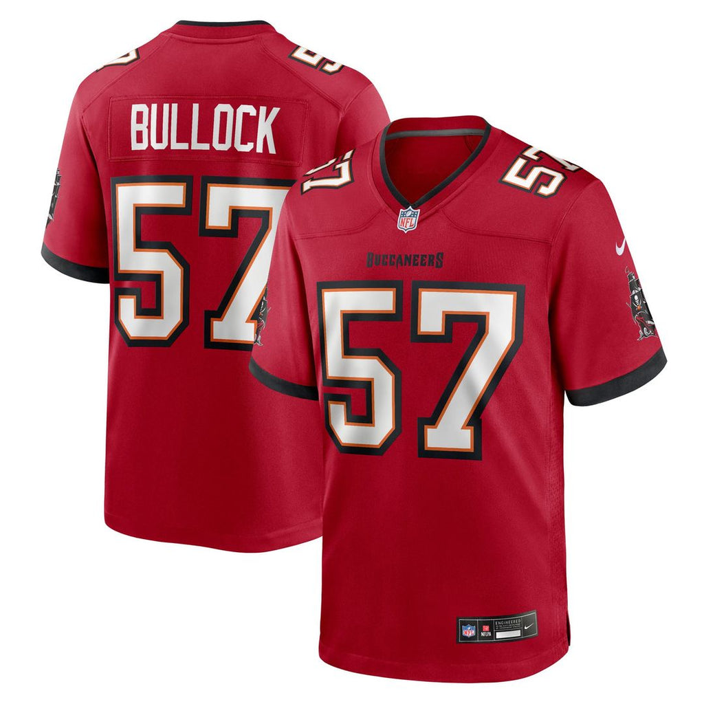 Tampa Bay Buccaneers John Bullock Nike Team Game Jersey - Red