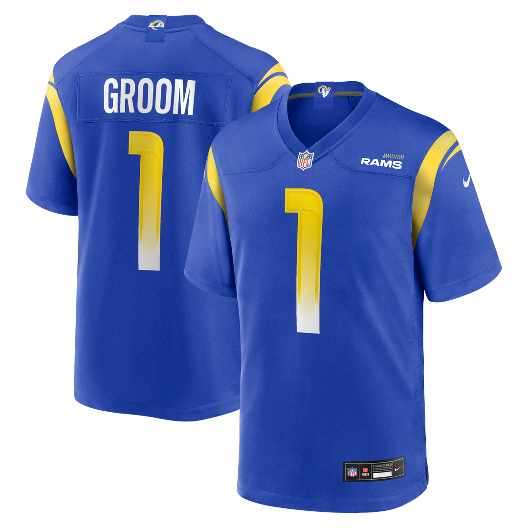 Los Angeles Rams Number 1 Groom Nike Game Jersey - Royal