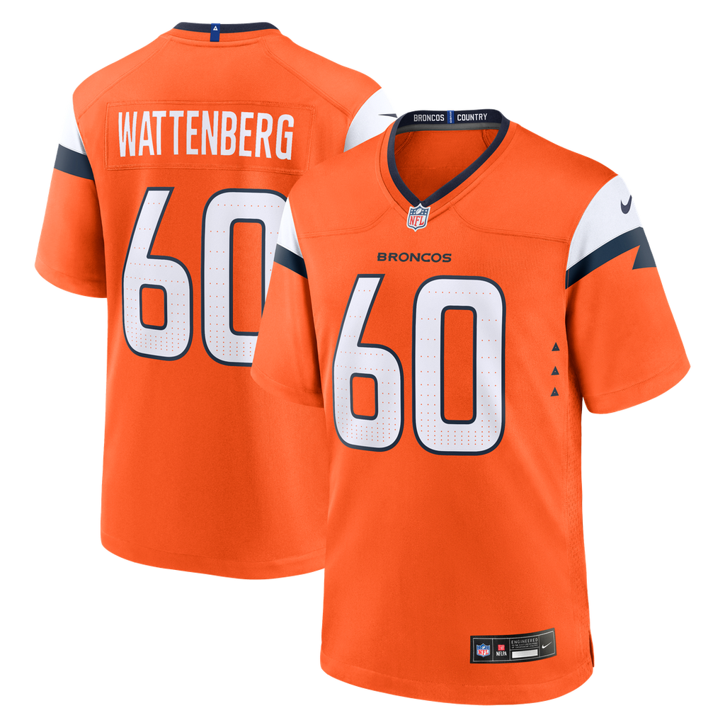 Denver Broncos Luke Wattenberg Nike Team Game Jersey - Orange