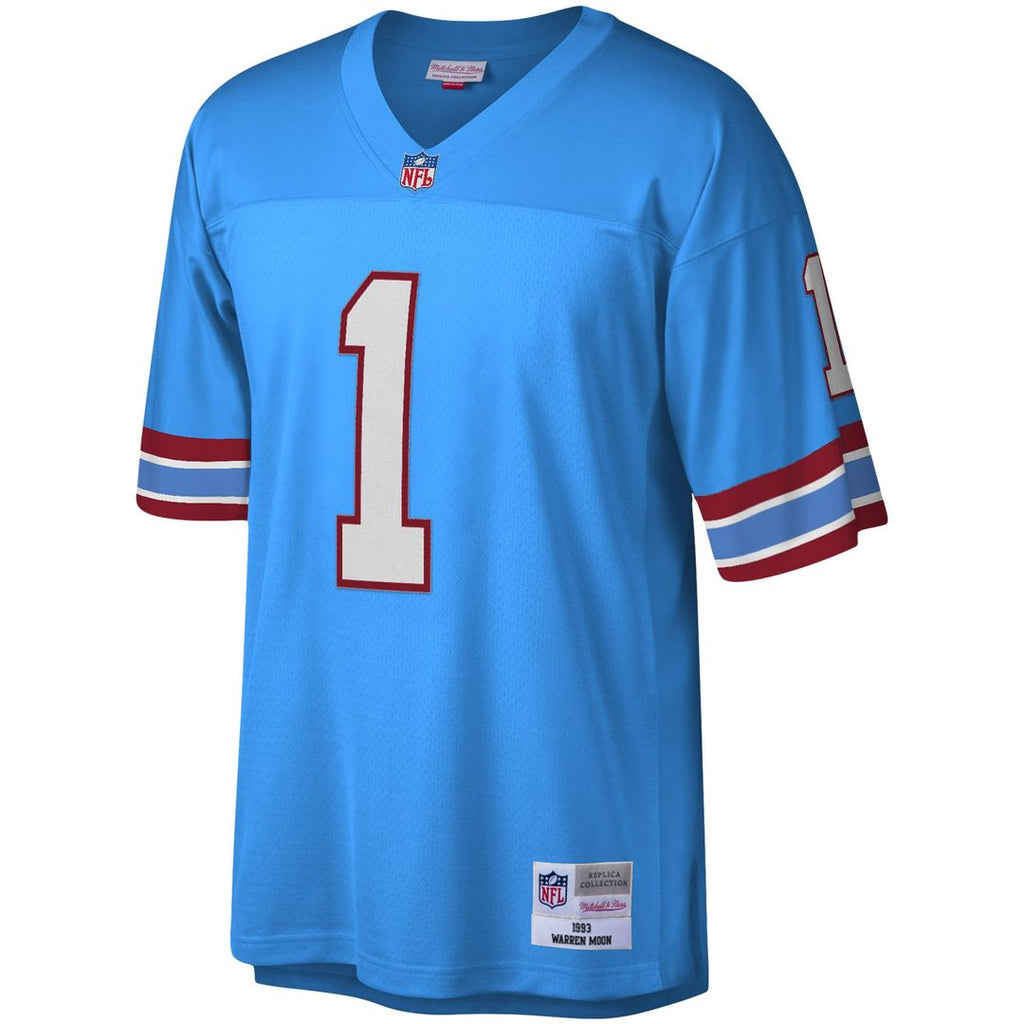 Houston Oilers Warren Moon Mitchell & Ness Legacy Replica Jersey - Light Blue