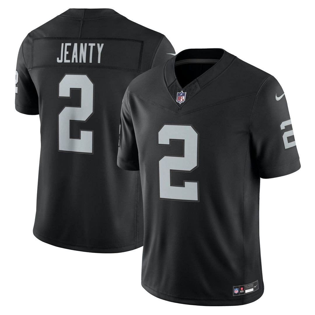 Las Vegas Raiders Ashton Jeanty Nike Team Vapor F.U.S.E. Stitched Limited Jersey - Black
