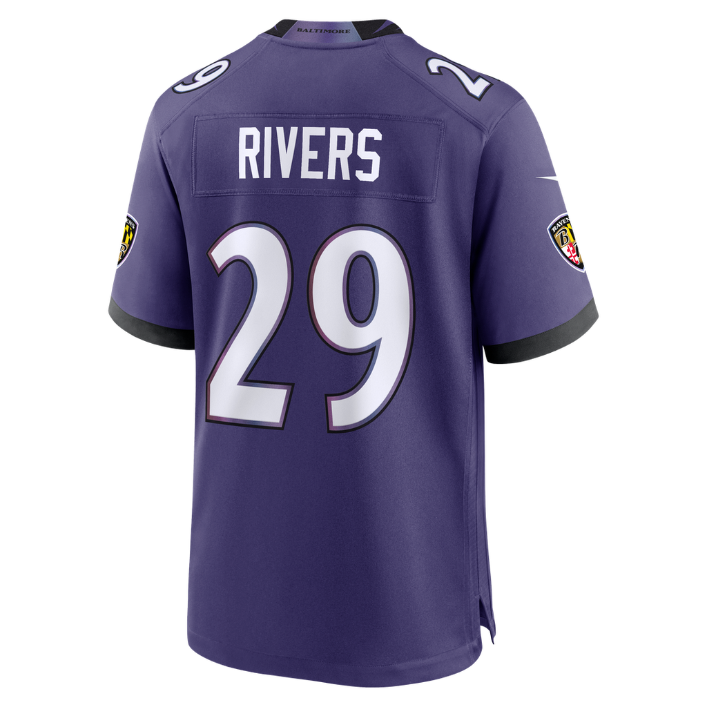 Baltimore Ravens Chandler Rivers Nike Team Game Jersey - Purple