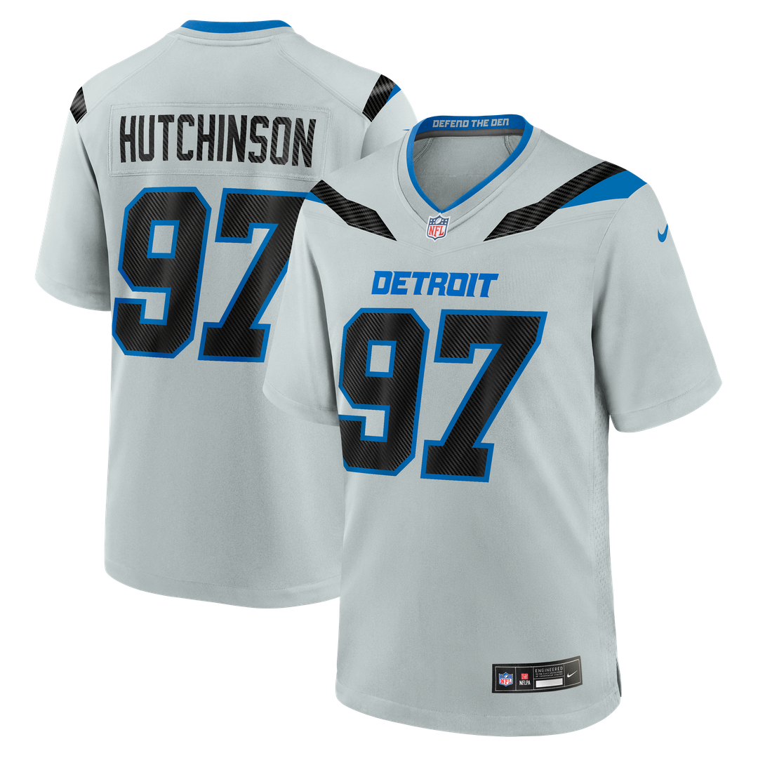 Detroit Lions Aidan Hutchinson Nike 2026 Rivalries Collection Game Jersey - Silver