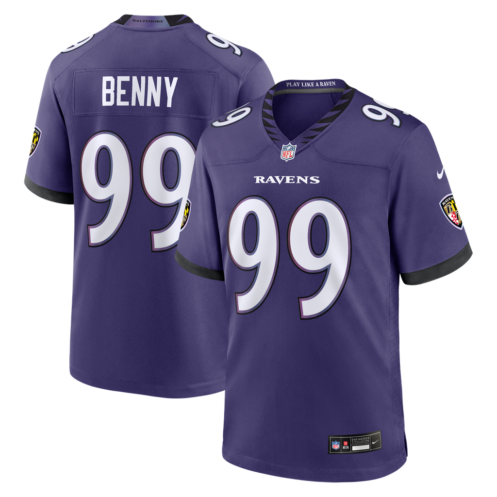 Baltimore Ravens Rayshaun Benny Nike Team Game Jersey - Purple