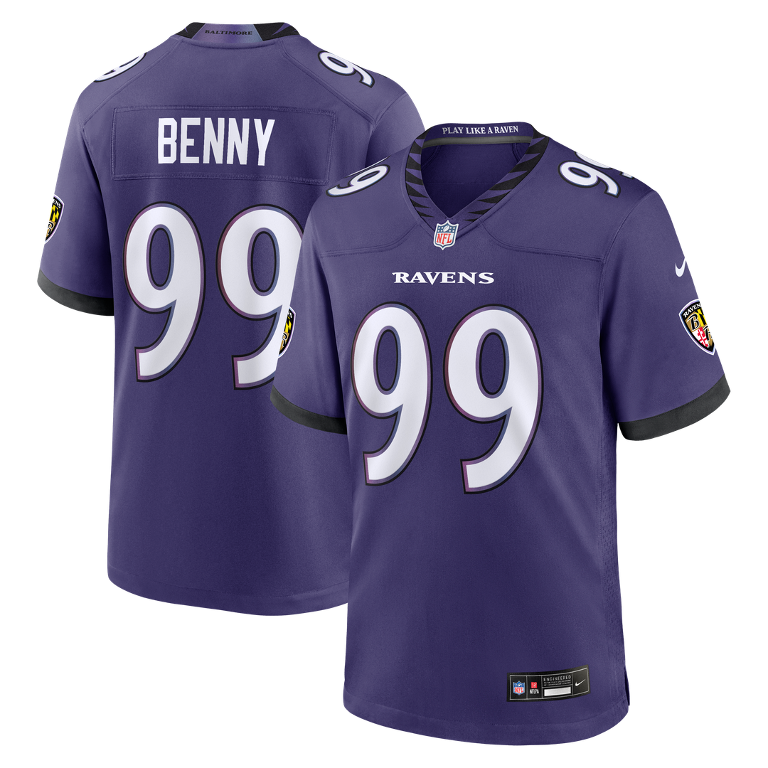 Baltimore Ravens Rayshaun Benny Nike Team Game Jersey - Purple