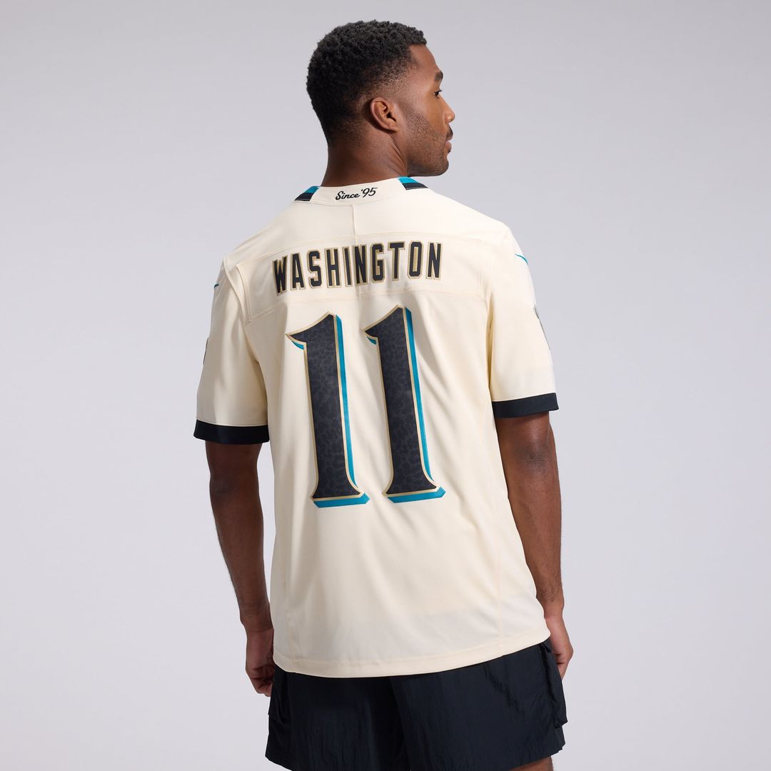 Jacksonville Jaguars Parker Washington Nike 2026 Rivalries Collection Stitched Limited Jersey - Natural