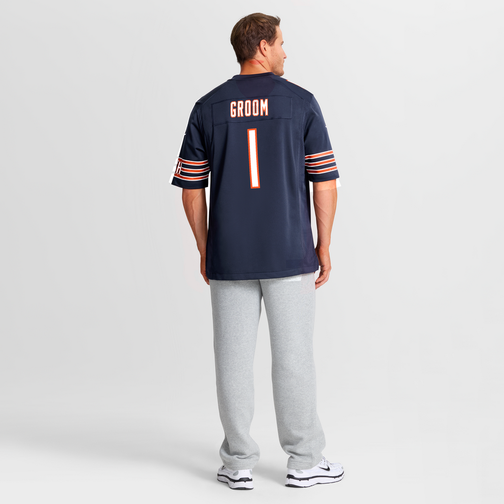 Chicago Bears Number 1 Groom Nike Game Jersey - Navy