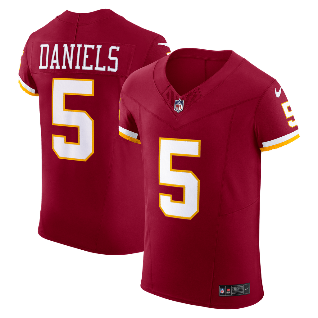 Washington Commanders Jayden Daniels Nike Team Vapor F.U.S.E. Elite Jersey - Burgundy