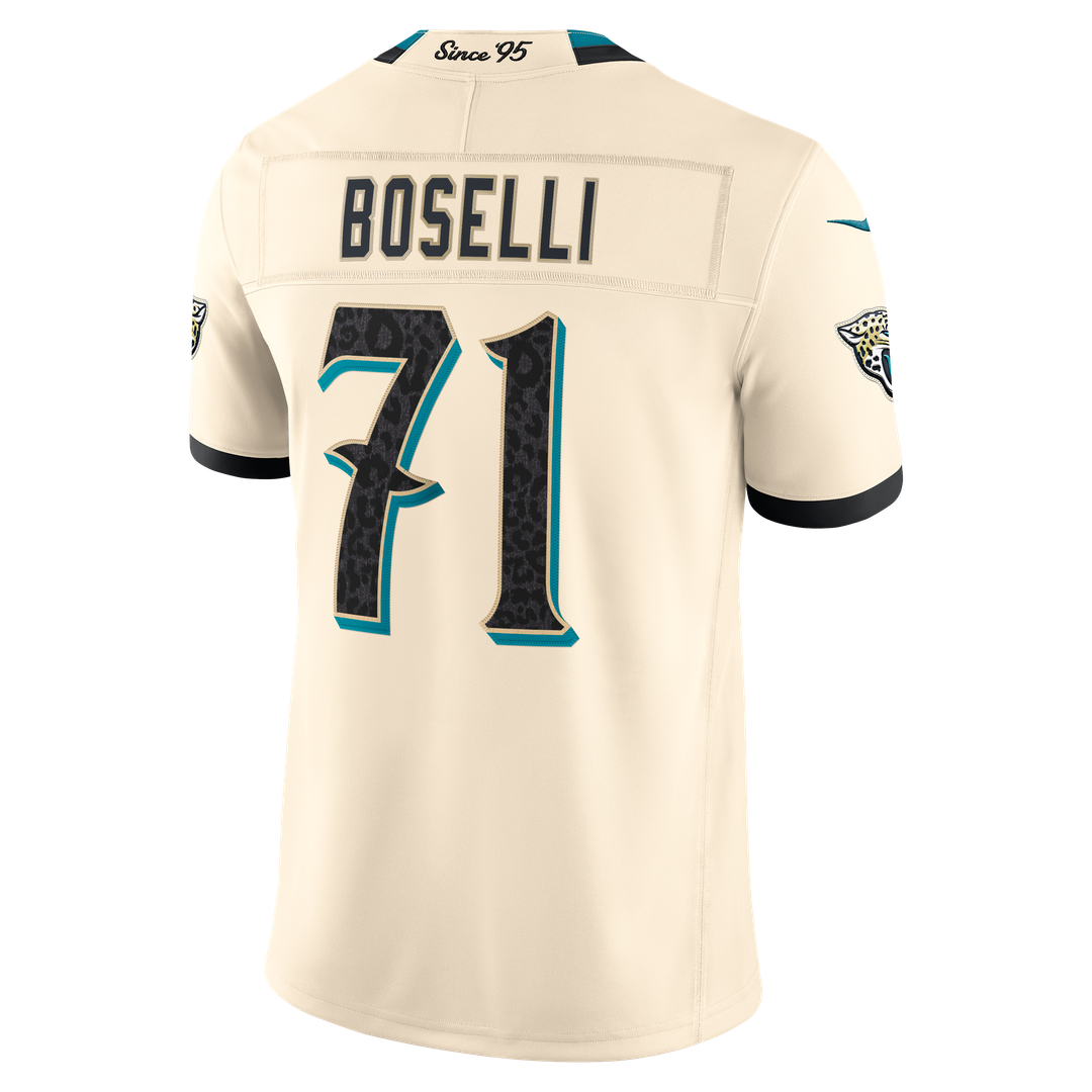 Jacksonville Jaguars Tony Boselli Nike 2026 Rivalries Collection Stitched Limited Jersey - Natural