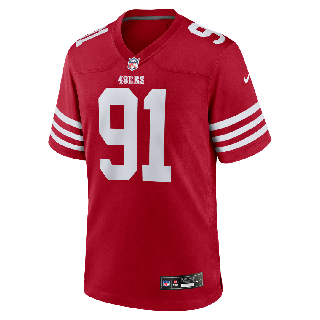 San Francisco 49ers Sam Okuayinonu Nike Team Game Jersey - Scarlet