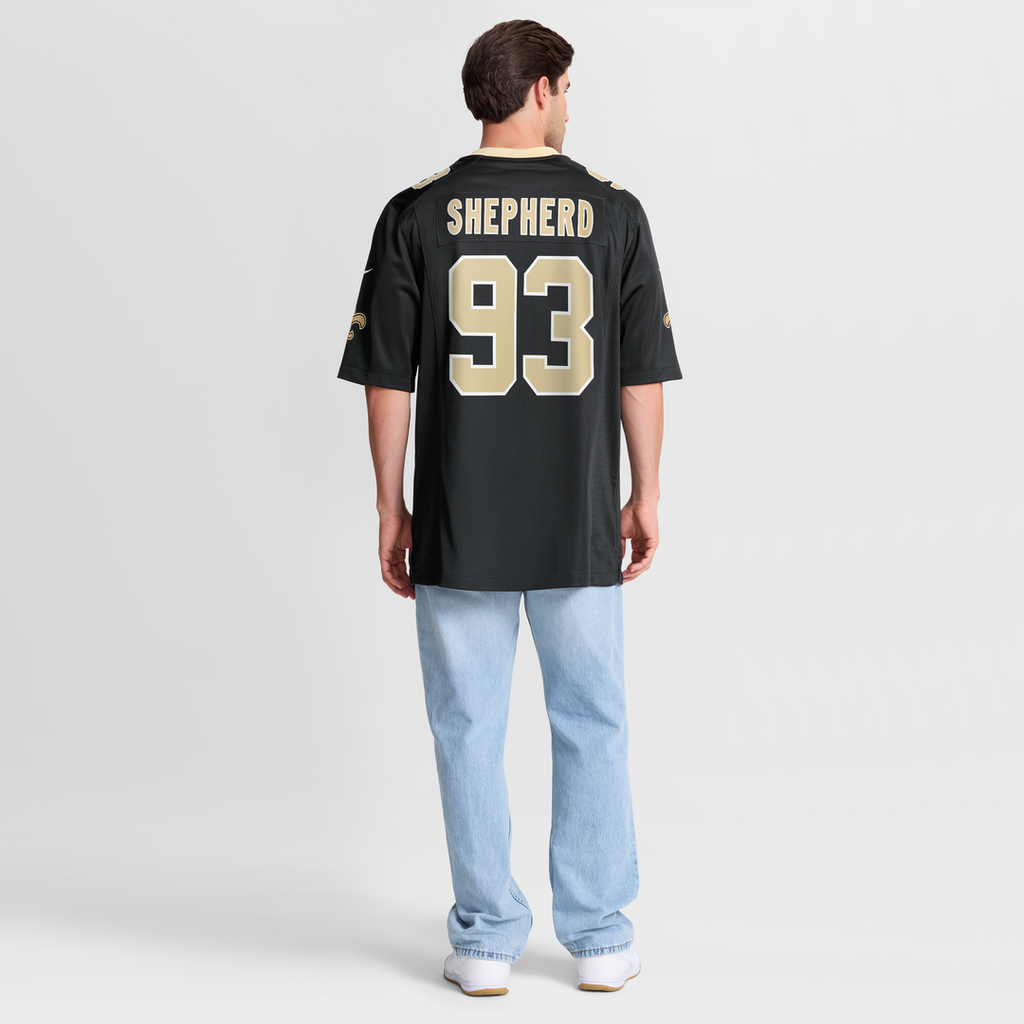 New Orleans Saints Nathan Shepherd Nike Game Jersey - Black