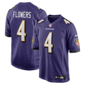 Baltimore Ravens Zay Flowers Nike Game Jersey - Purple