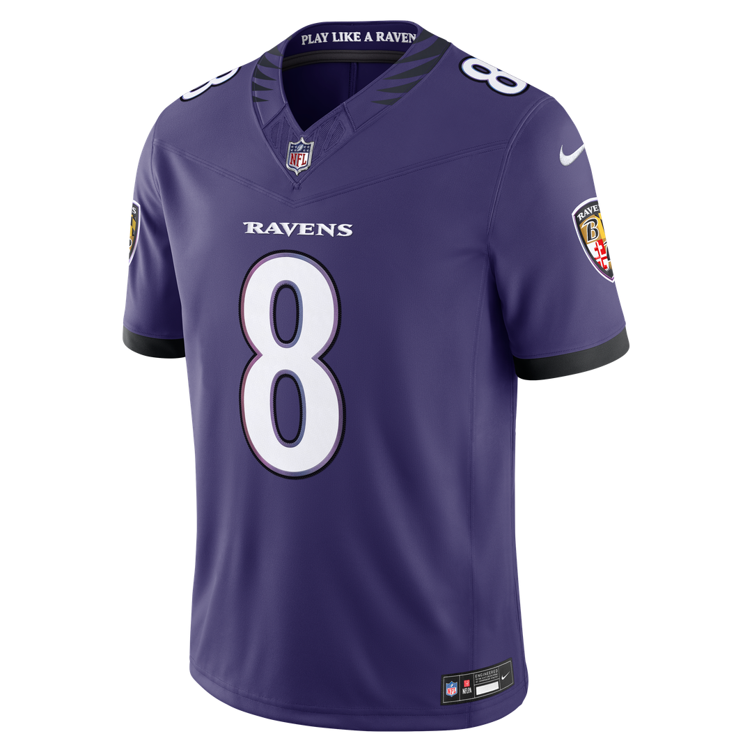 Baltimore Ravens Lamar Jackson Nike Team Vapor F.U.S.E. Stitched Limited Jersey - Purple