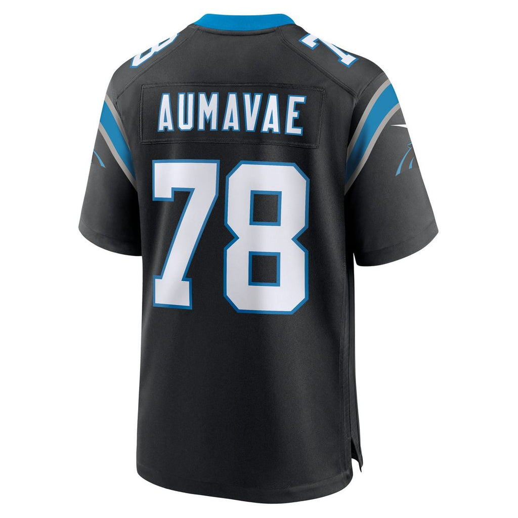 Carolina Panthers Popo Aumavae Nike Team Game Jersey - Black