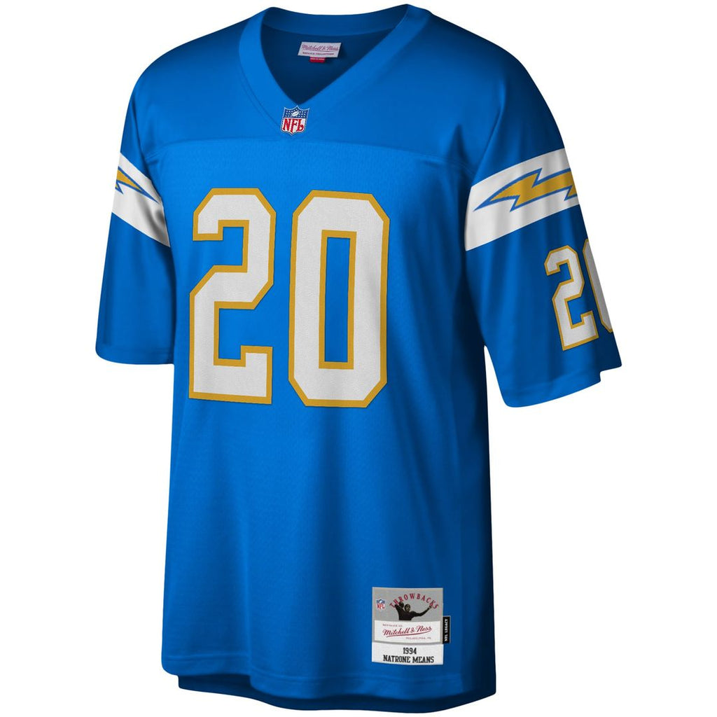 Los Angeles Chargers Natrone Means Mitchell & Ness Legacy Replica Jersey - Powder Blue