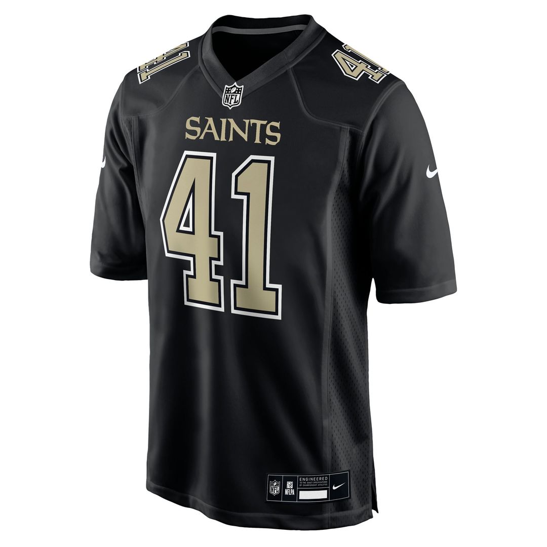 New Orleans Saints Alvin Kamara Nike Fashion Game Jersey - Carbon Black