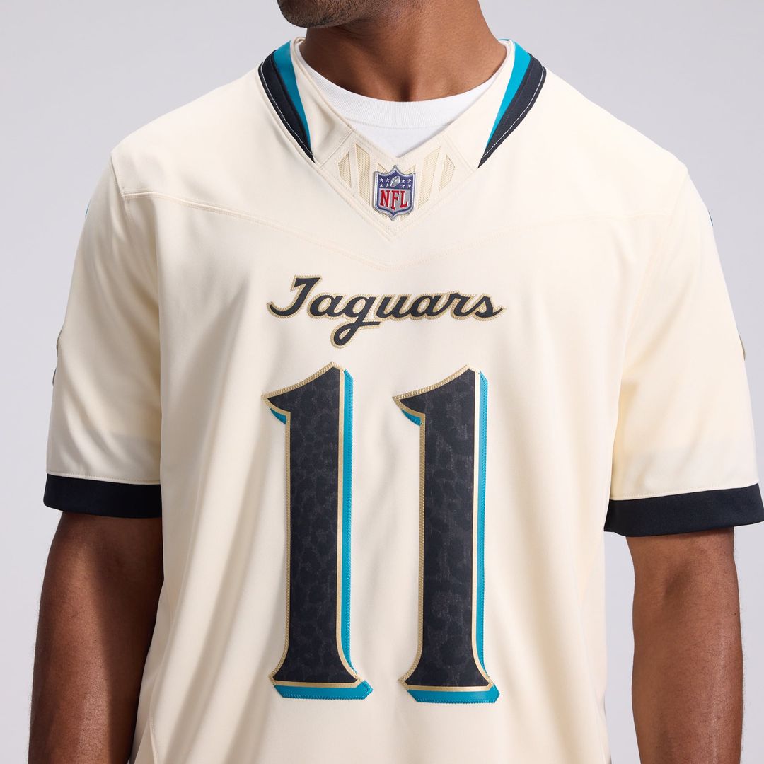 Jacksonville Jaguars Parker Washington Nike 2026 Rivalries Collection Stitched Limited Jersey - Natural