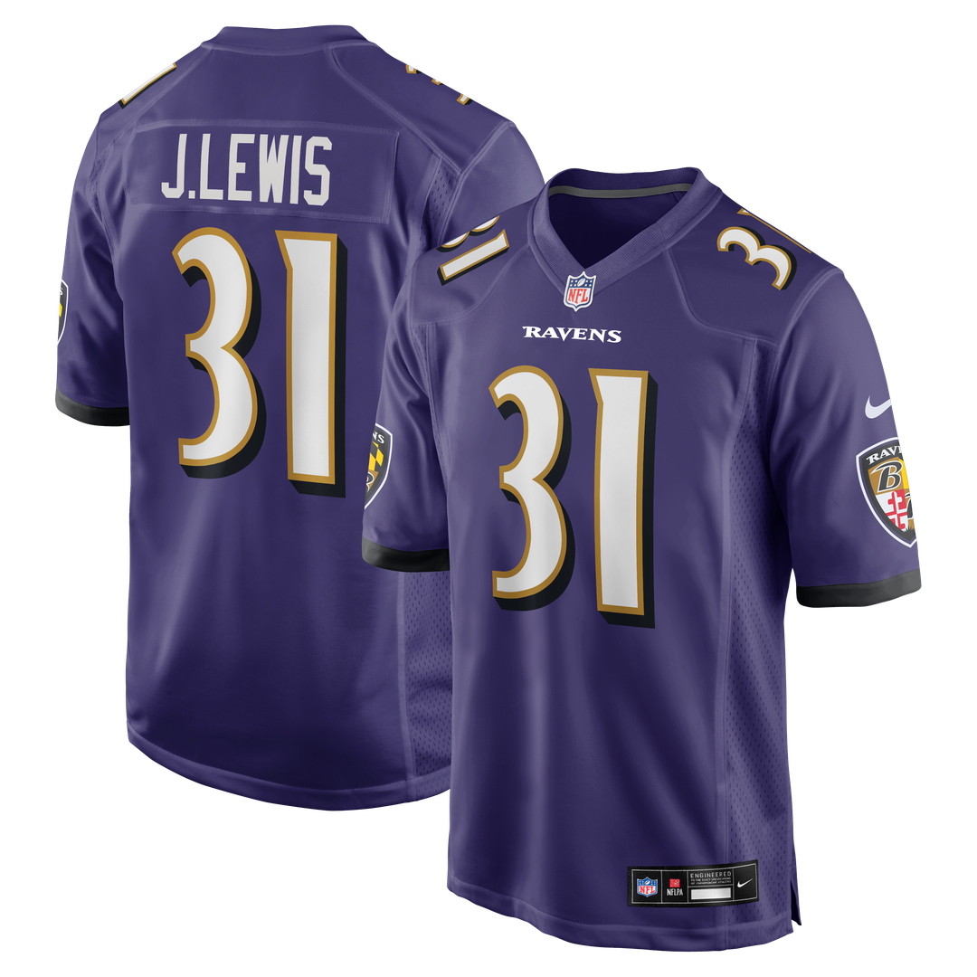 Baltimore Ravens Jamal Lewis Nike Game Retired Player Jersey - Purple