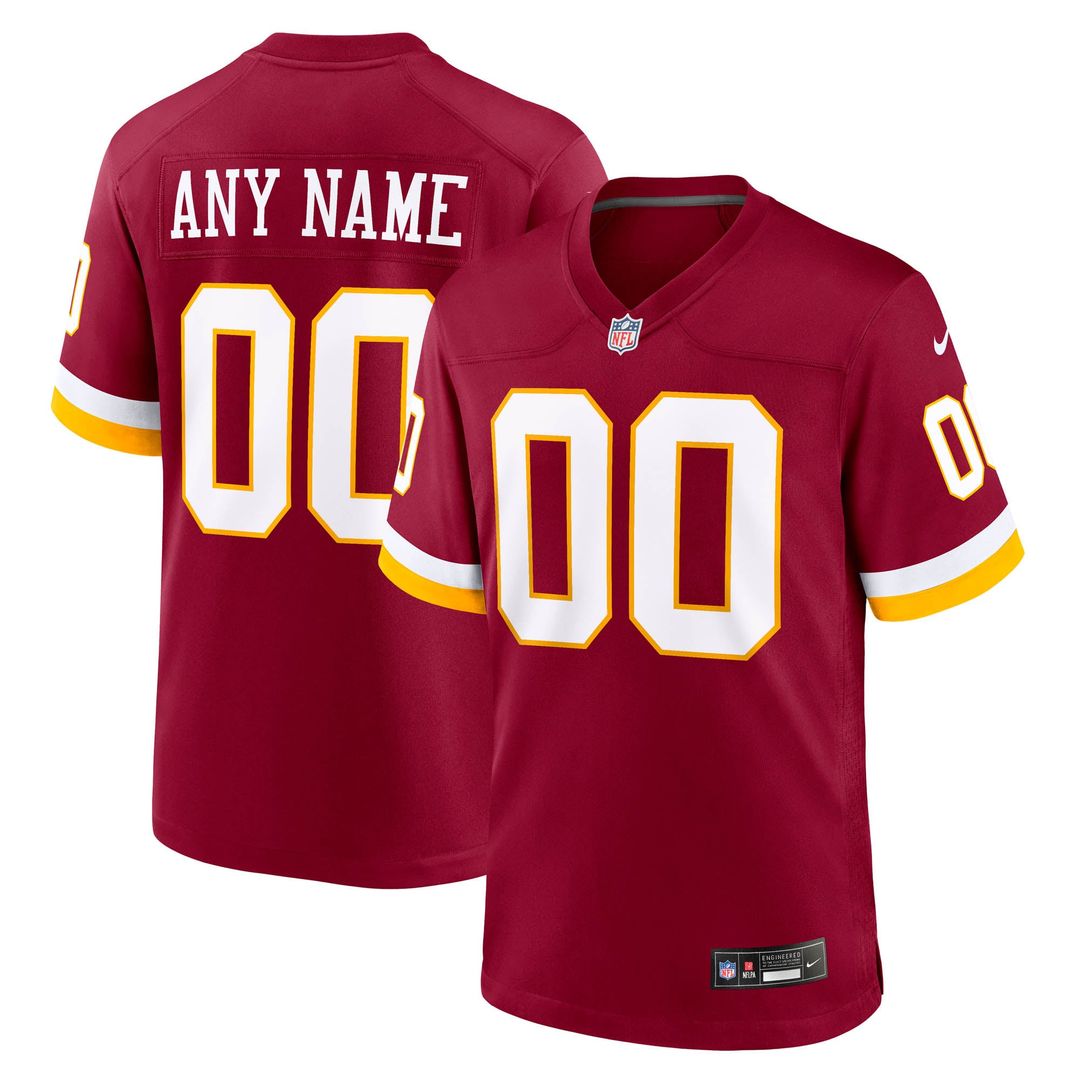 Washington Commanders Nike Custom Game Jersey - Burgundy